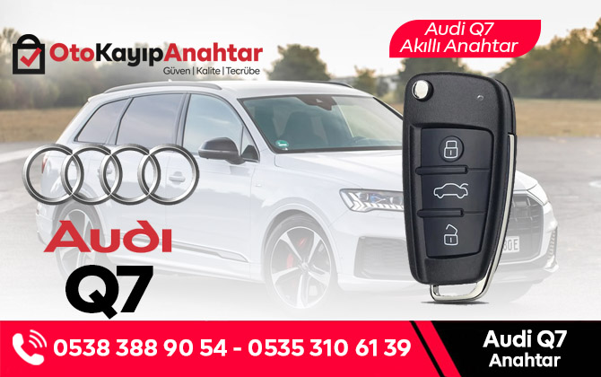 Audi Q7 yedek anahtar